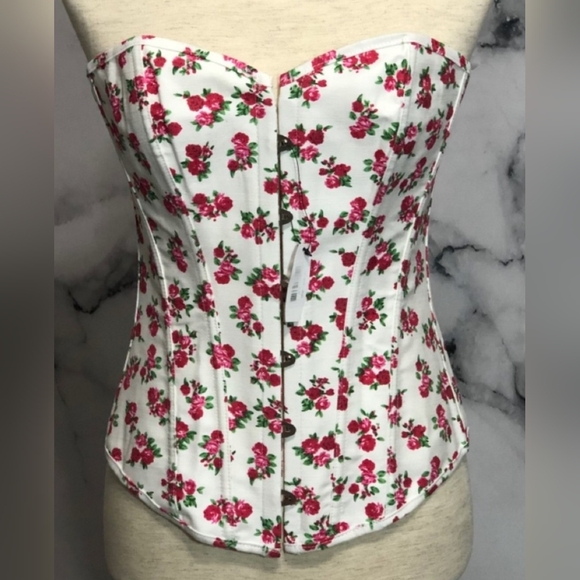Adore Me Floral Corset Top | NWT Size XL | Romantic Vintage-Inspired Bustier - Picture 7 of 7